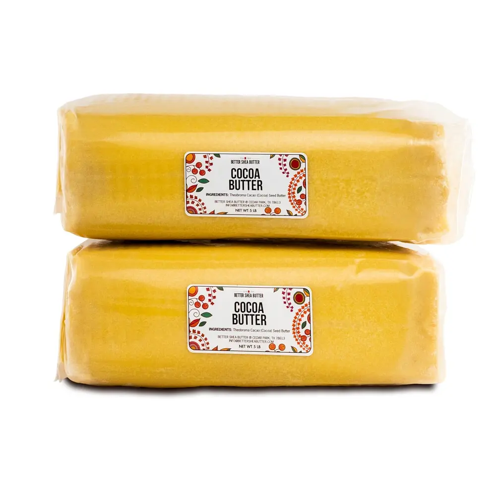 Natural Pure Prime Pressed Cocoa Butter Unrefined  Cocoa Butter 100% Theobroma Made From Organic Cocoa Bean