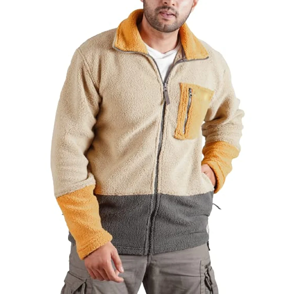 Cheap Price Fleece Jacket 100% Polyester Polar Fleece Lined Jackets Man New Style Winter Outdoor Sherpa Fleece Jacket