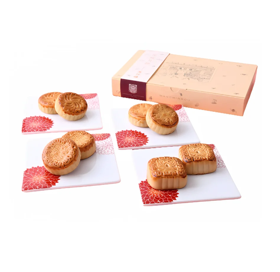 Cute Design Bake Goods Mid Autumn Festival Chinese Box Gift Set Traditional Mooncake