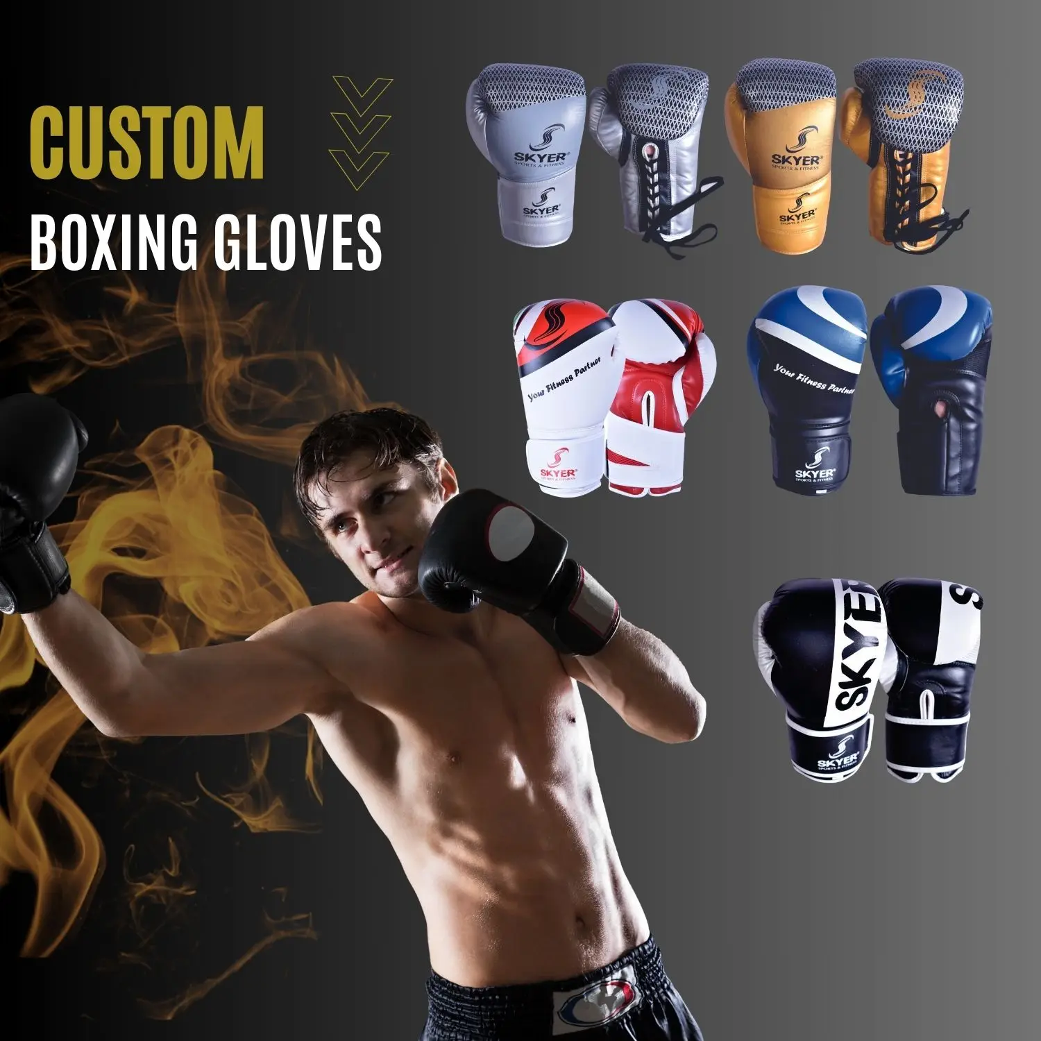 SSF Professional Boxing Gloves Silver Leather Professional Boxing Gloves Adult Boxing Gloves For Men and Women
