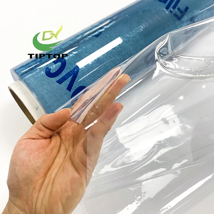 Tiptop Soft Normal Clear PVC Film Flexible Plastic Protective Transparent PVC Sheet Film For Table And Door Curtain