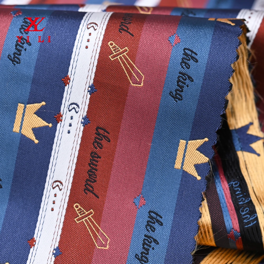 Yili Custom Logo Pattern Sofa Dress Jacquard Brocade Upholstery Silk Costume Garment Dress Ties Lurex Fabric Oeko Standard 100