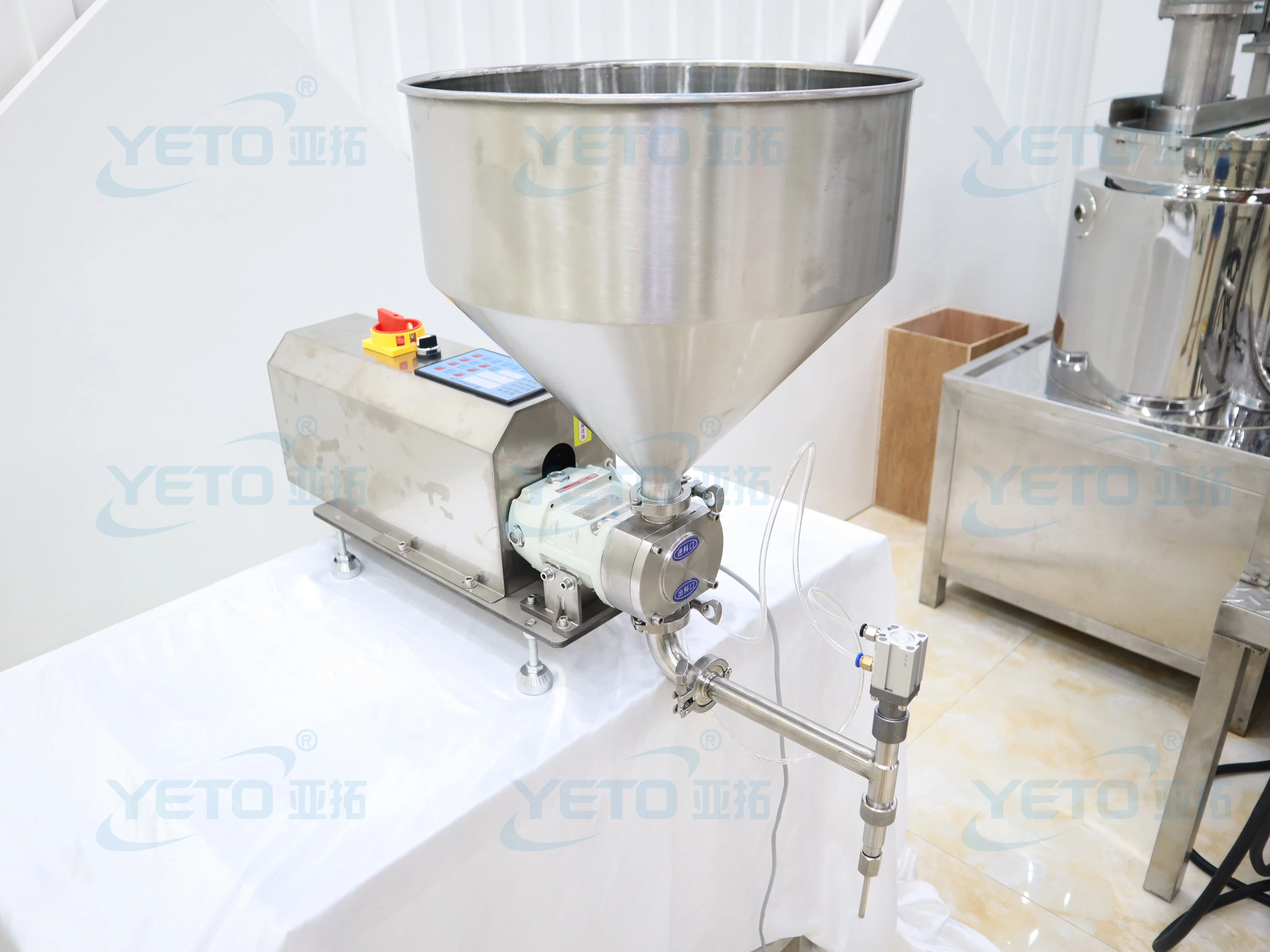 Semi Automatic Mayonnaise Ketchup Sauce Jam Rotor Lobe Pump Filling Machine High Viscosity Cosmetic Cream Ointment Filler