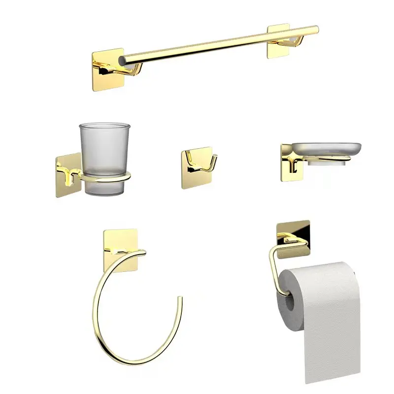 FAAO OEM Modern Accessories Bathroom Decor Luxury Toilet Stainless Steel Bathroom Accessories 6 Piece Set