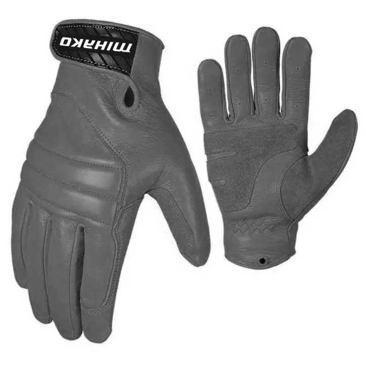 Custom grain cowhide Reinforced Palm driver Construction protection safety working leather gloves