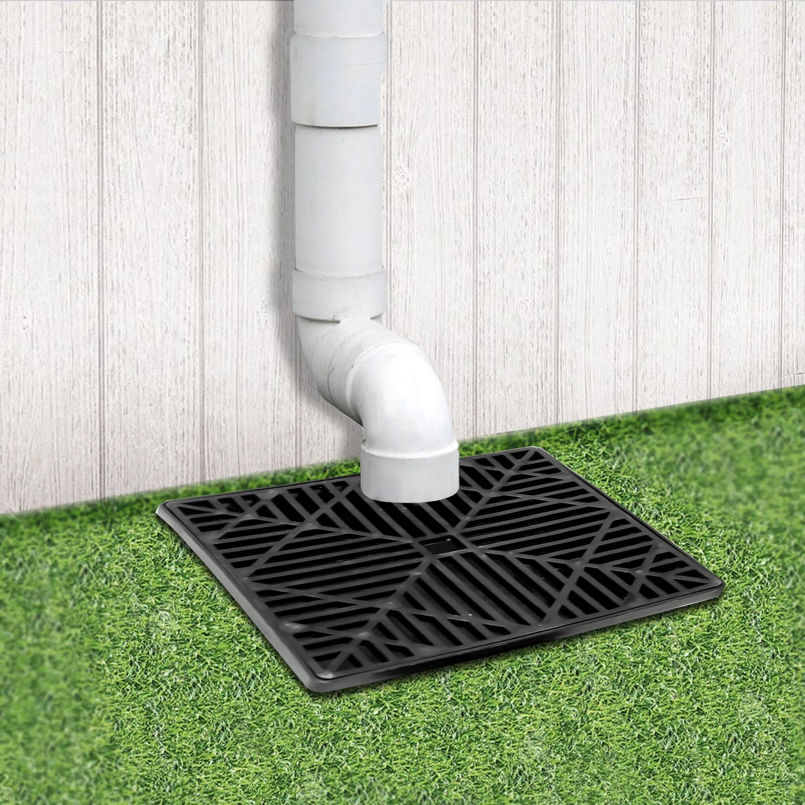 Upgraded Gutter Downspout Extension with Leak-Proof Splash Block No-Dig Garden Drain Adapter