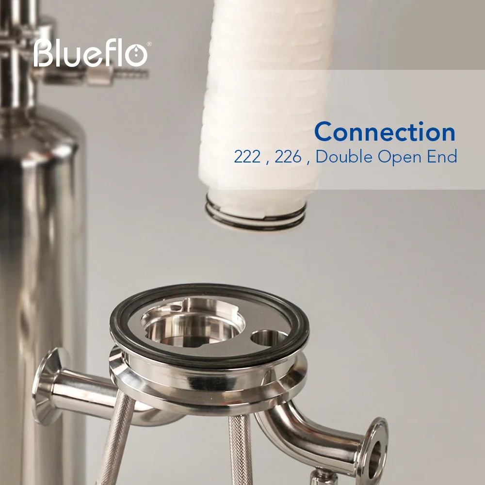 Housing SS304 Stainless Steel 20 Inch High Pressure FIlter Housing For Filtration of Alcohol, Beverage and Drinking Water