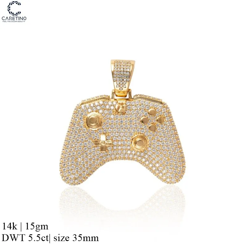 Xbox controller Pendant,Mens Iced Out Jewellery chain,Gamer Gifts Geeky Charm Video Gamer Console Player