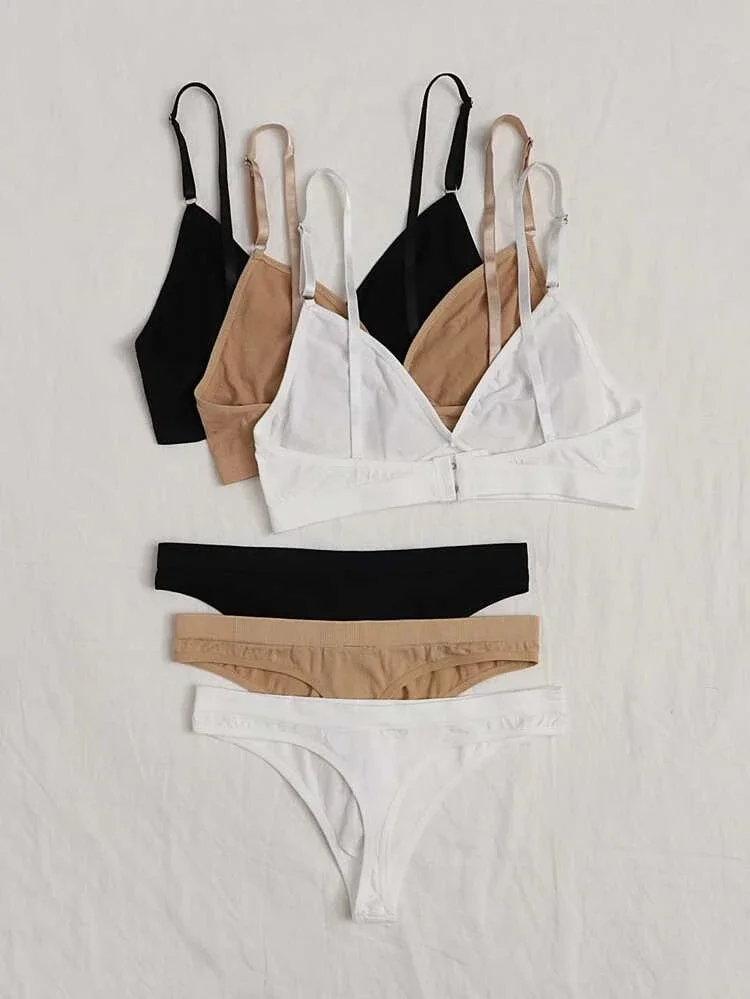 Regular wear Bra Panty Set Comfortable Clothing Womens Underwears High Quality New Fashion Bra and Brief Set Ladies Workout Set