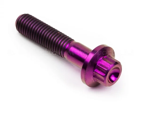 Split Rim Bolts Titanium 12 Point Flange Head Split Rim Bolt GR5 M7 M8 Titanium for BBS Bihexagon Flange Inch,metric Newfuture