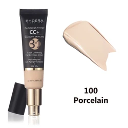 PHOERA Liquid Foundation Correcting Color Cream Foundation Anti-Aging Serum CC Foundation