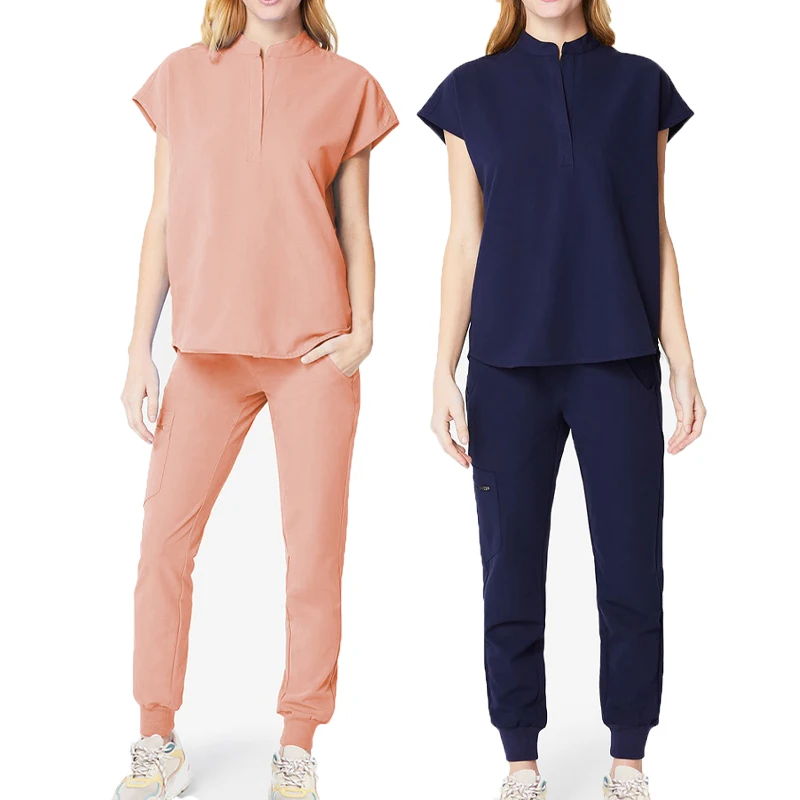 Best Quality Customized Fashionable Stretchy Unisex Stretchy Comfortable Medical Nurse Scrubs Sets Hospital Uniform Suits