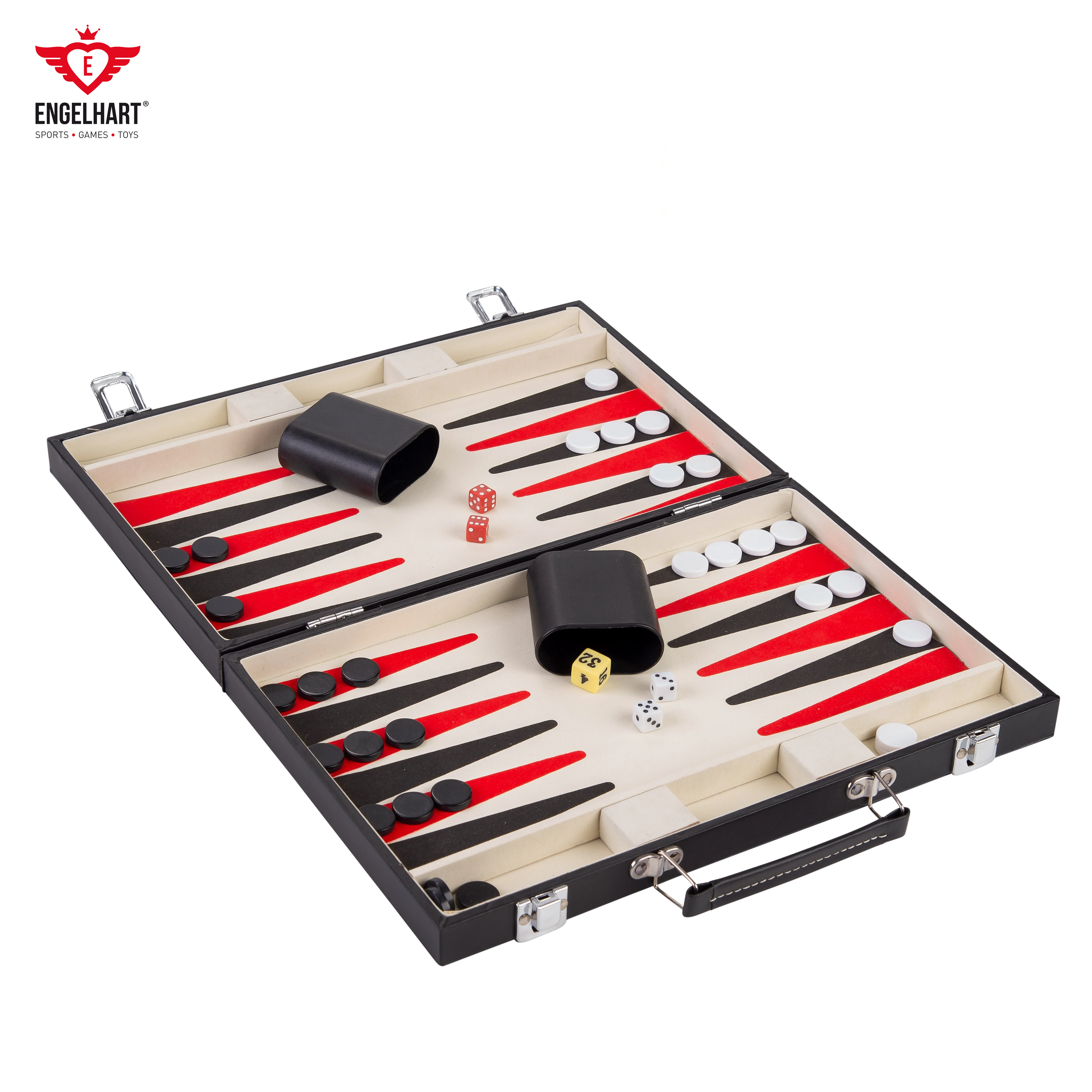 Backgammon, 15' in imitation leather case, size 36x36x5 LongField Board Games Educational toys for kids EU Supplier