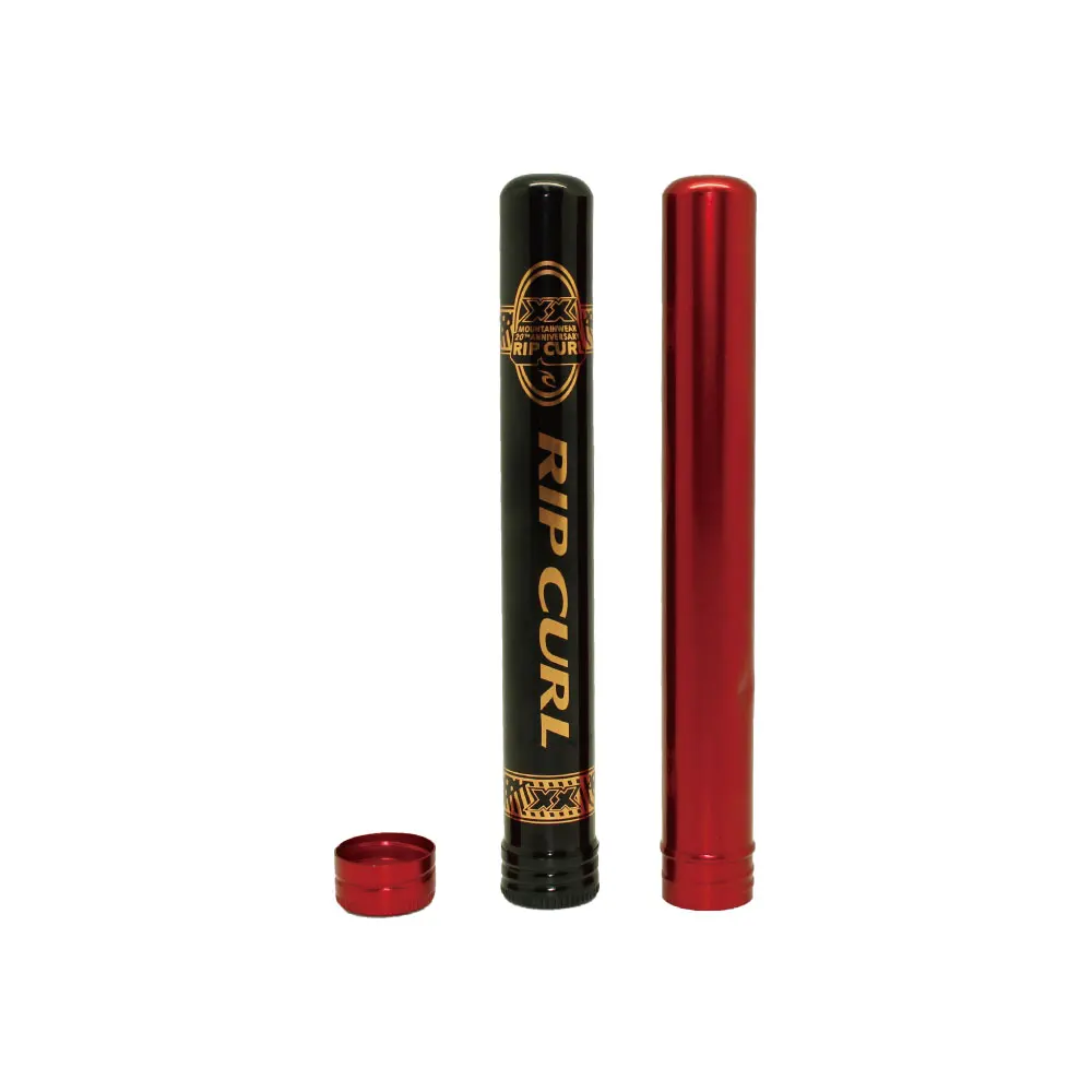 aluminium metal cigar accessories single cigar tube with lid