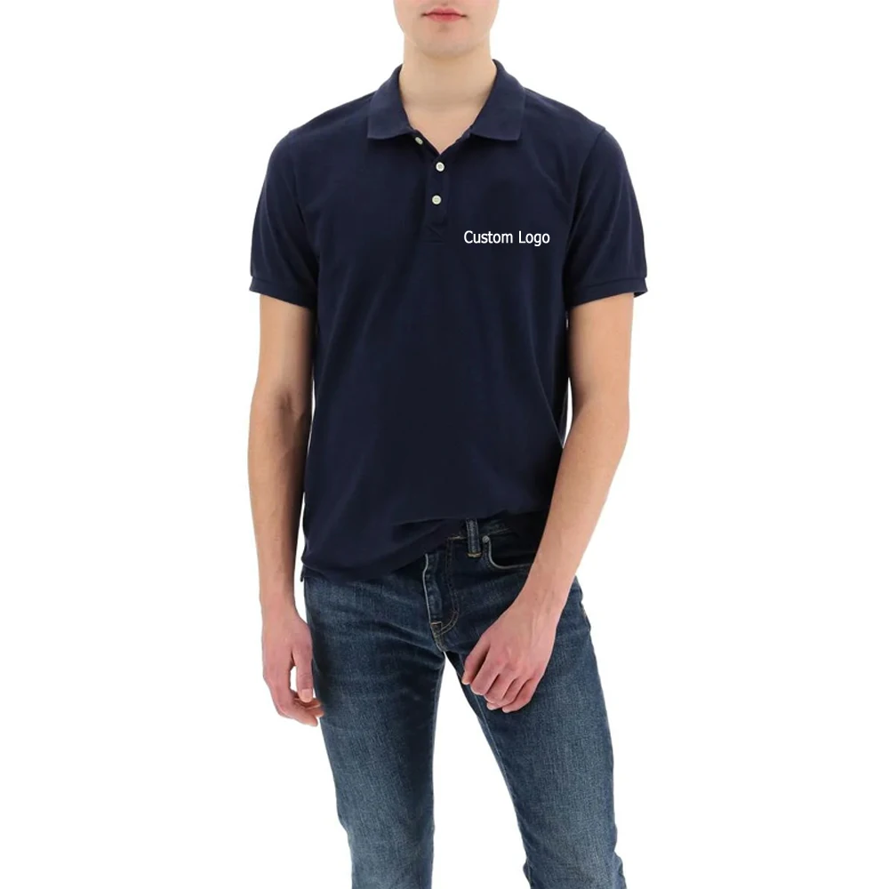 3 Buttons Office Wholesale Price Polo Shirt Quick Dry 3 Buttons Polo Shirt with Embroidery Logo COTTON POLO SHIRT