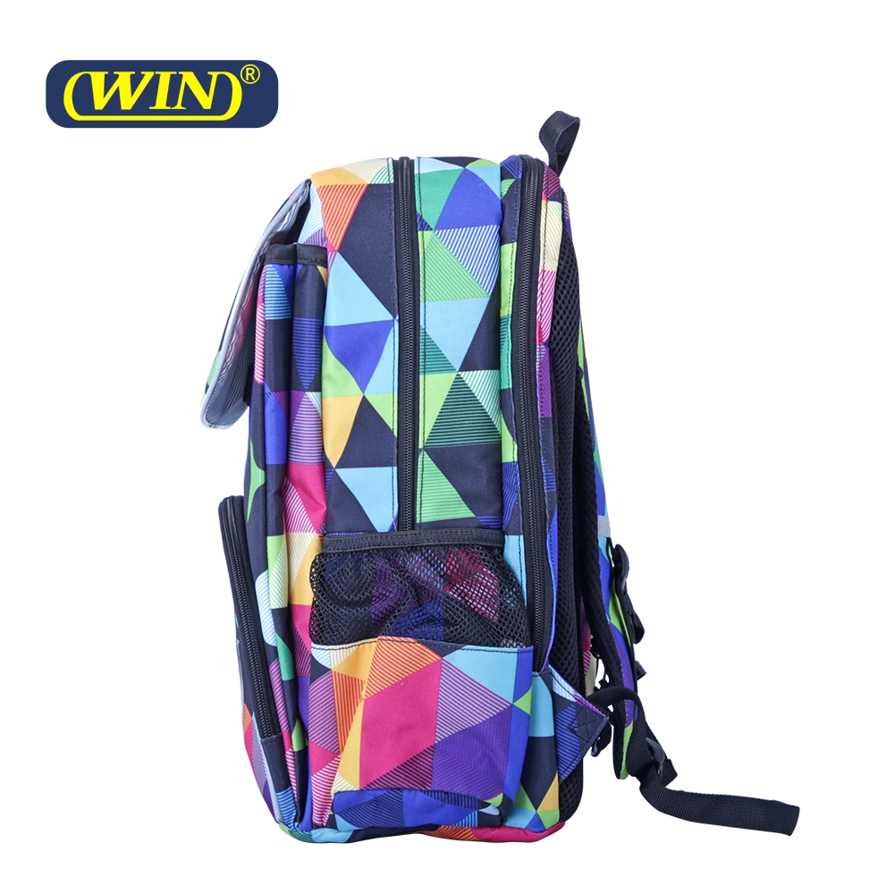 Fashion Printing Large Capacity Reflective Logo School Backpack Bag For Kids