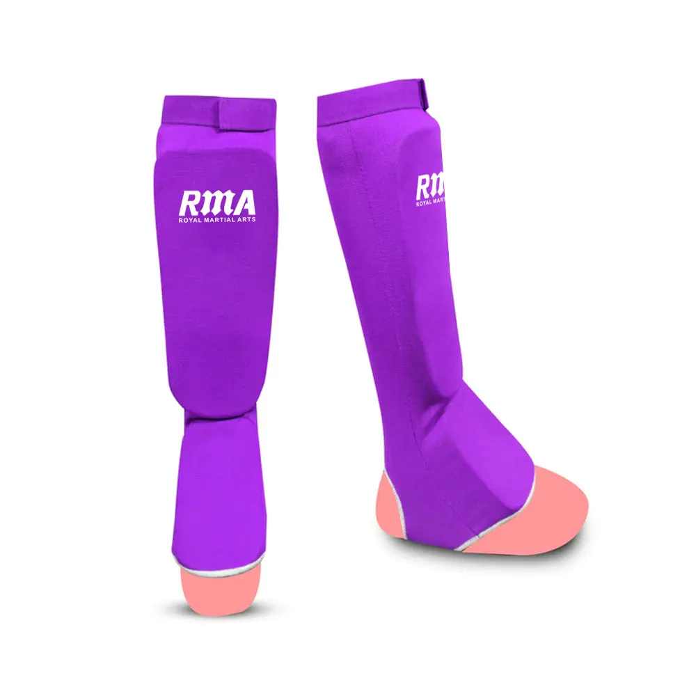 Washable MMA Elastic Cloth Shin Instep Padded Guards, Premium Leg Gear Guards Pads