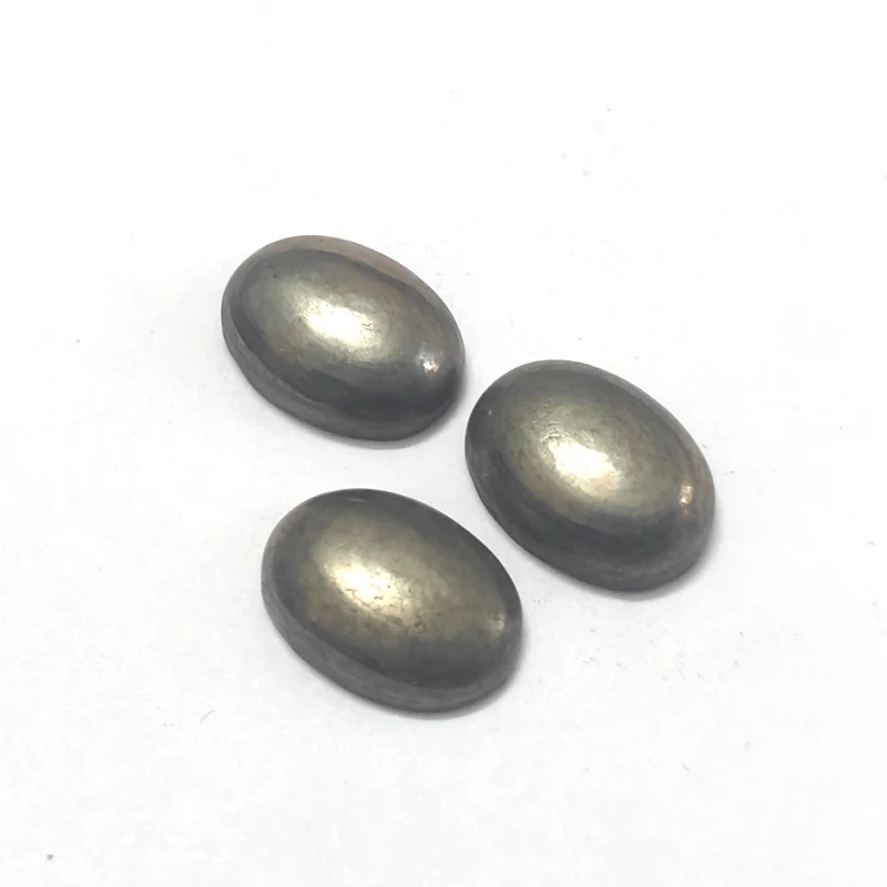 2 pcs Of Natural Pyrite 14x10mm Oval cabochon 31.05 cts lot Iroc Sales good Quality pyrite cab loose Gemstones US$42.58 for all