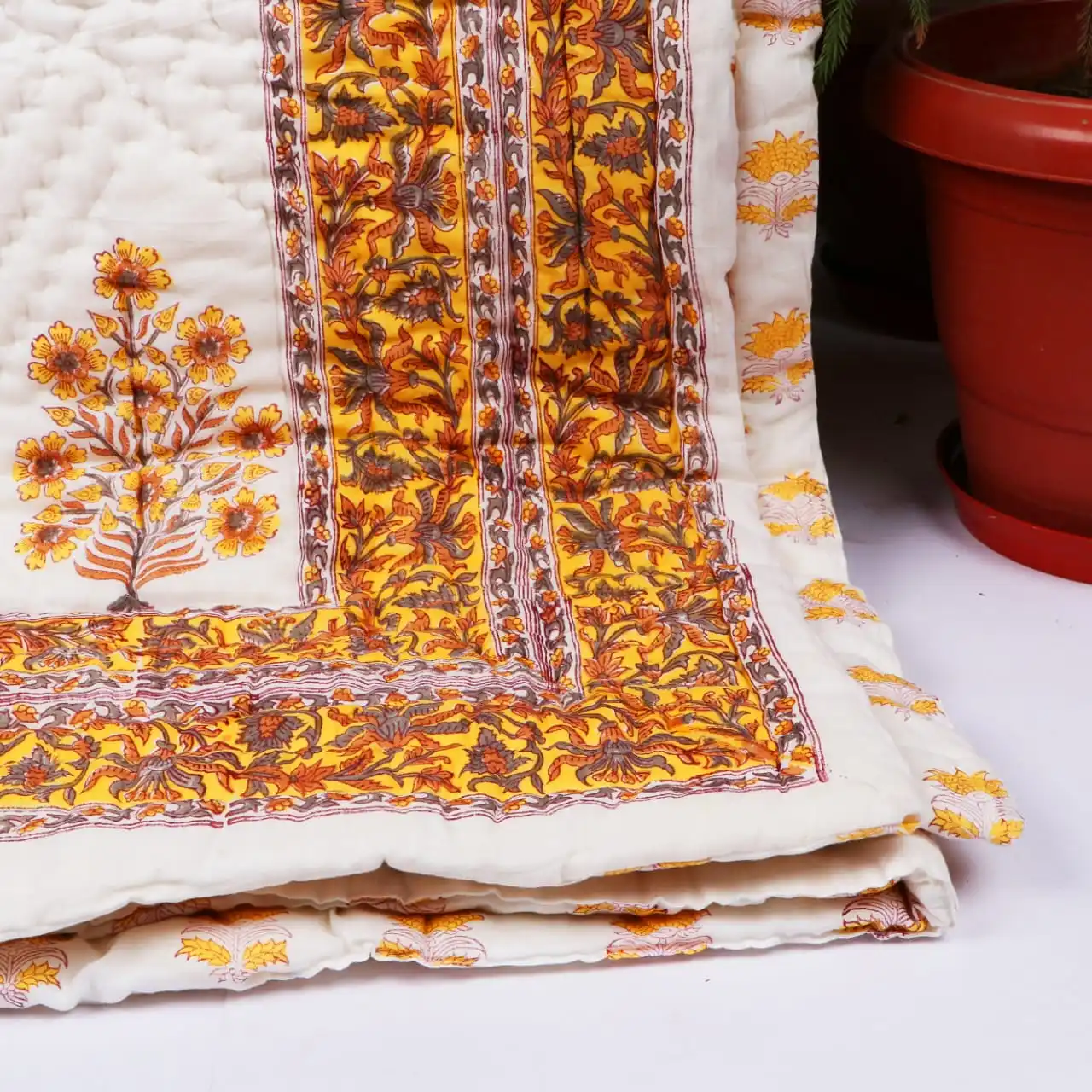 Four Seasons All Weather Cotton Quilt Blanket Crib Quilt Sewaddle Blanket Handmade Cotton Blue Babies Printed 10 Pcs