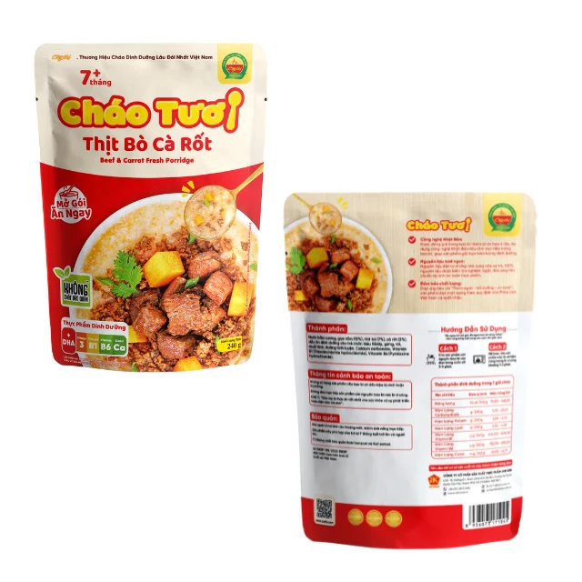 Вкусная свежая каша хит продаж натуральный цвет готовый к употреблению ISO VIETGAP HACCP упаковка в пакеты сделано во