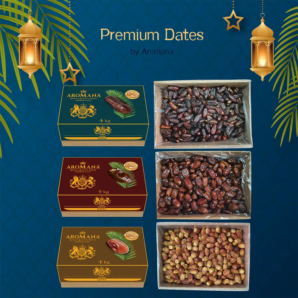 Aromana Dates Fruit 4kg Dried Healthy Premium Fresh Snacks Nature Organic Products Sweet Delicious Taste Best Packaging