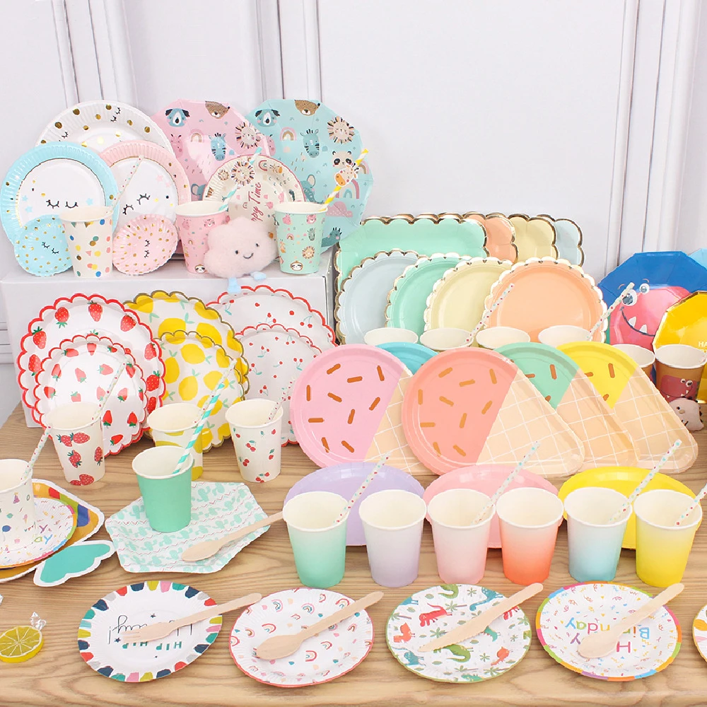 10 шт. одноразовые бумажные тарелки