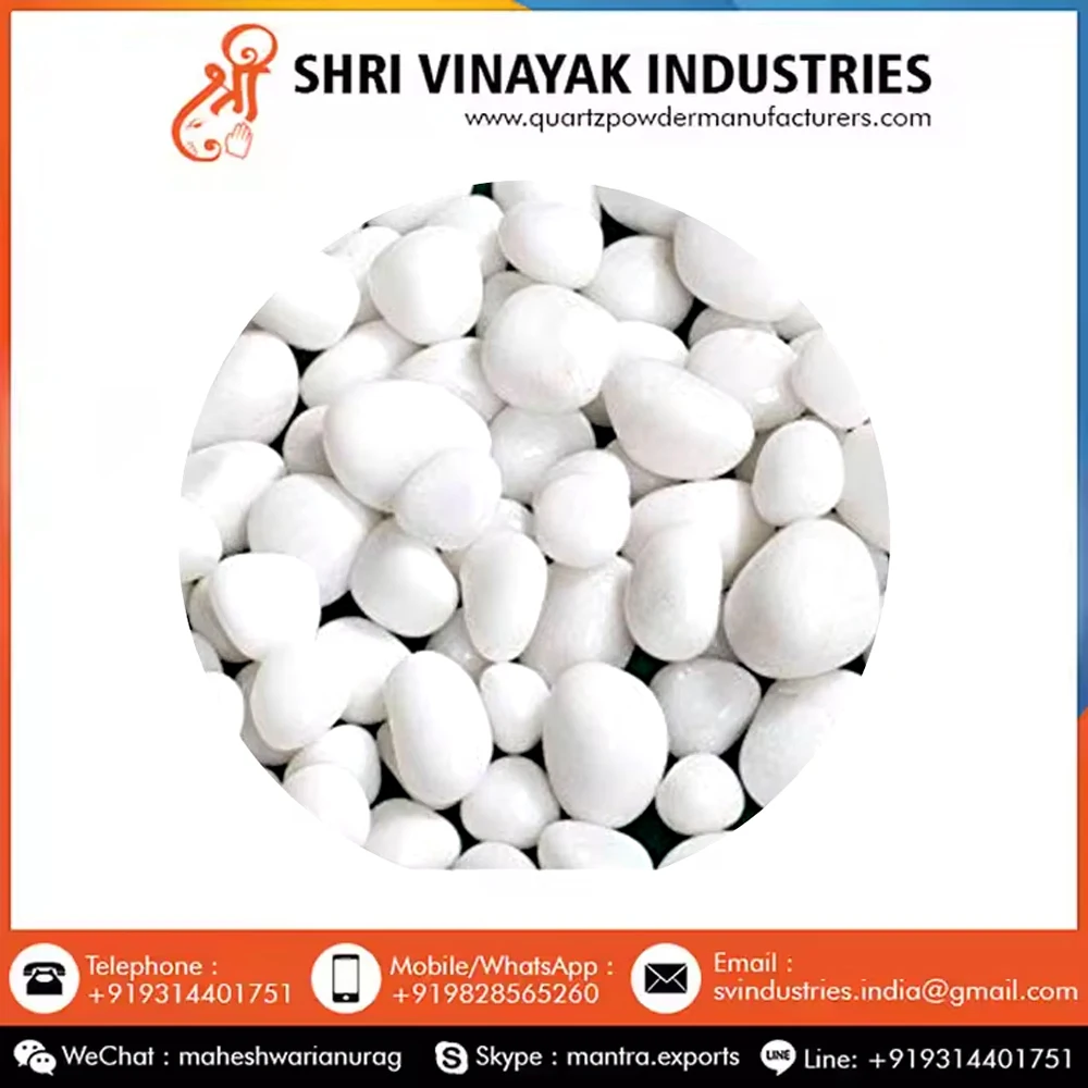 Hot Selling Highly Polished Natural White Cobble Pebbles Stone Industrial Design Style for Outdoor Landscaping Wholesale Price