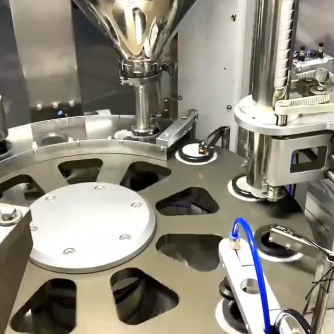 Single lane entry level coffee capsule filling Multi-function with nitrogen flush Flavor injection K cup sealing machine