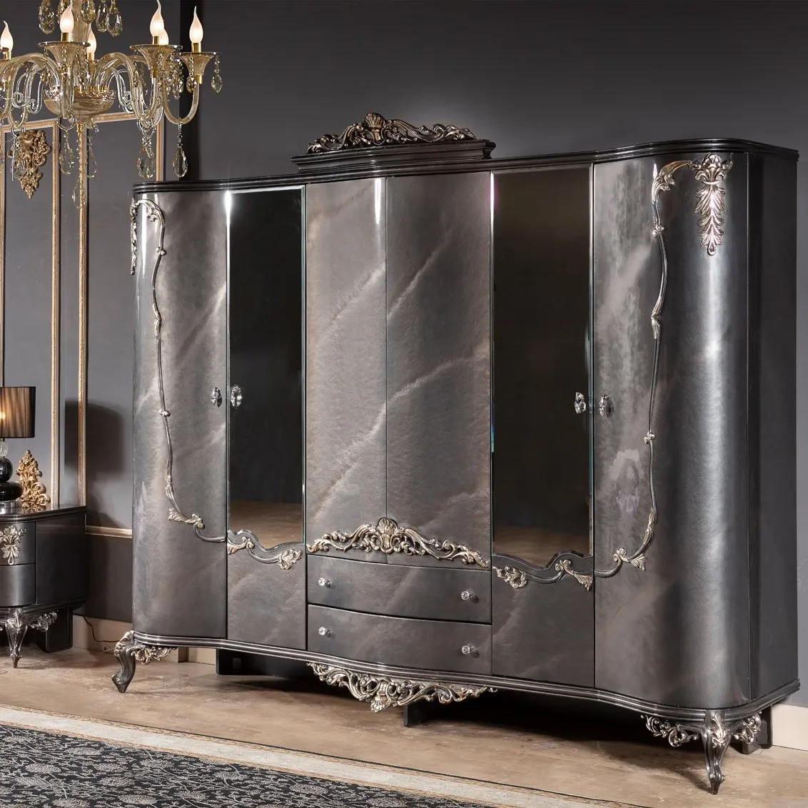 High quality special prestigious bedroom furniture with exclusive quality meticulous curving