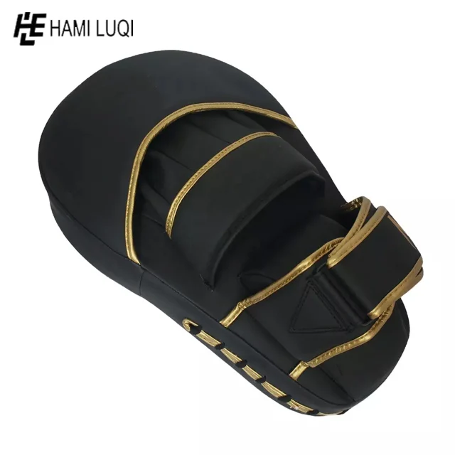 Black and Gold Professional Boxing Focus with Ventilation and Secure Straps