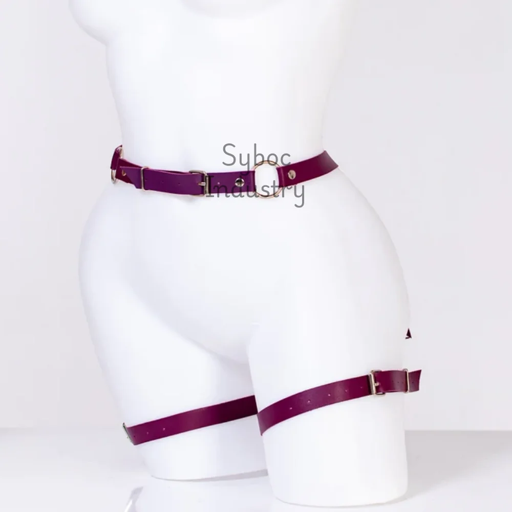 Кожаный ремень с подвязками и наручниками новый комплект ремней манжетами из натуральной кожи для секса