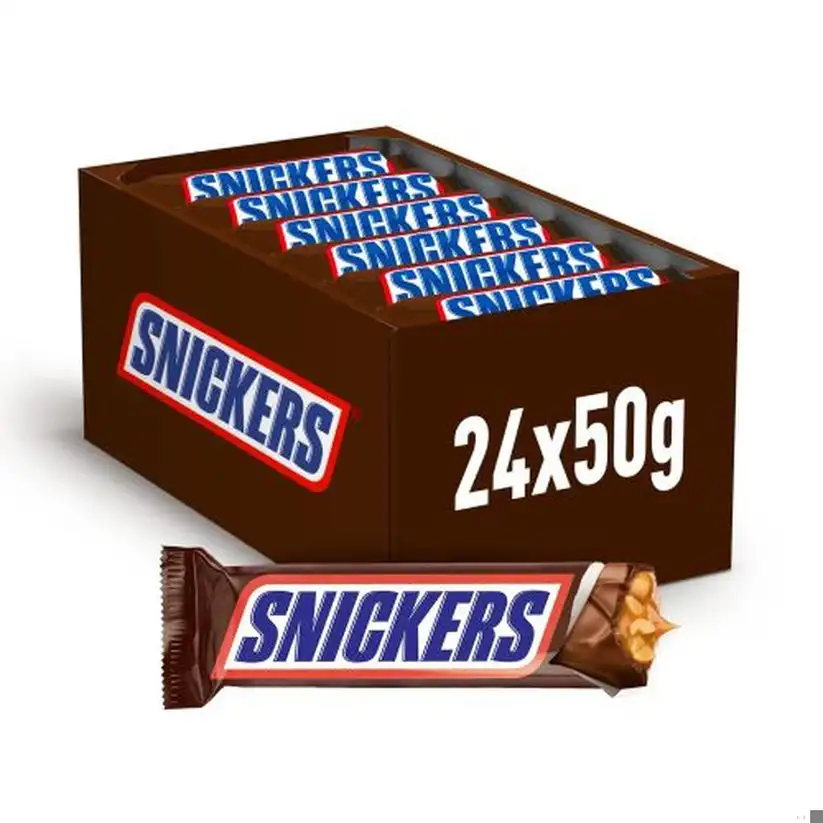 SNICKER 24 Pack Bittersweet Chocolate Bars Solid Peanut Chocolate Spread Ball Cup Patterns Featuring Candies Biscuits Jam Fruit