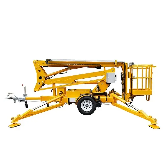 Mobile Portable Aluminum Cherry Picker 22m Four-wheel Dive Lift Table Electric Aerial