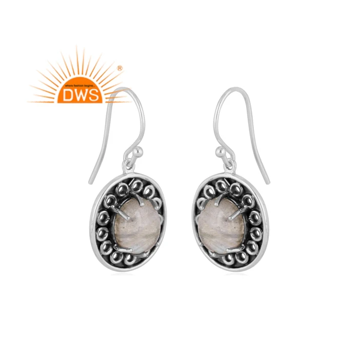 Best Quality Oxidized Sterling Silver Doublet Apache Gold Crystal Gemstone Dangle Earring Custom Jewelry Manufacturer