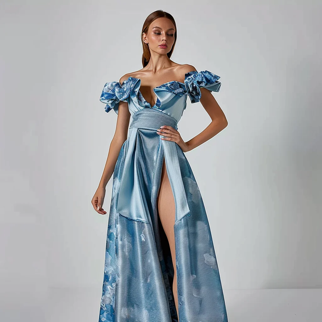 Custom Long Summer One Shoulder Floral Print Women Clothing Modest Casual Dresses Ladies Maxi Dress