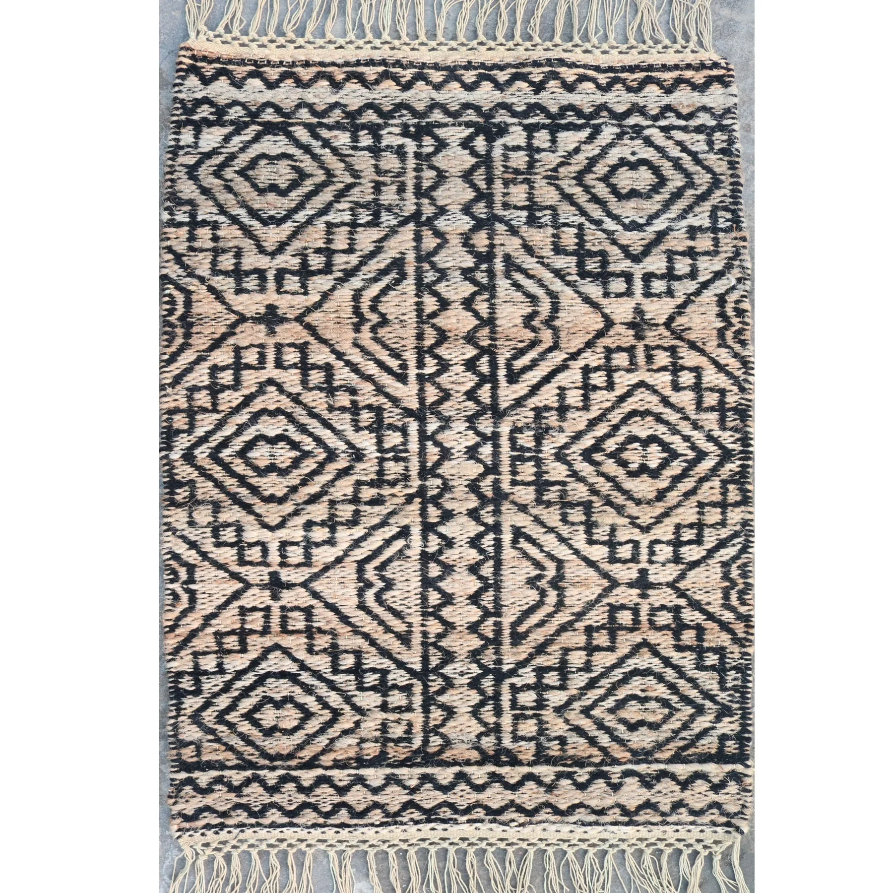 Flatweave Jute Chenille Rug Handmade Carpet Natural Fiber Rugs Jute Hemp Rug