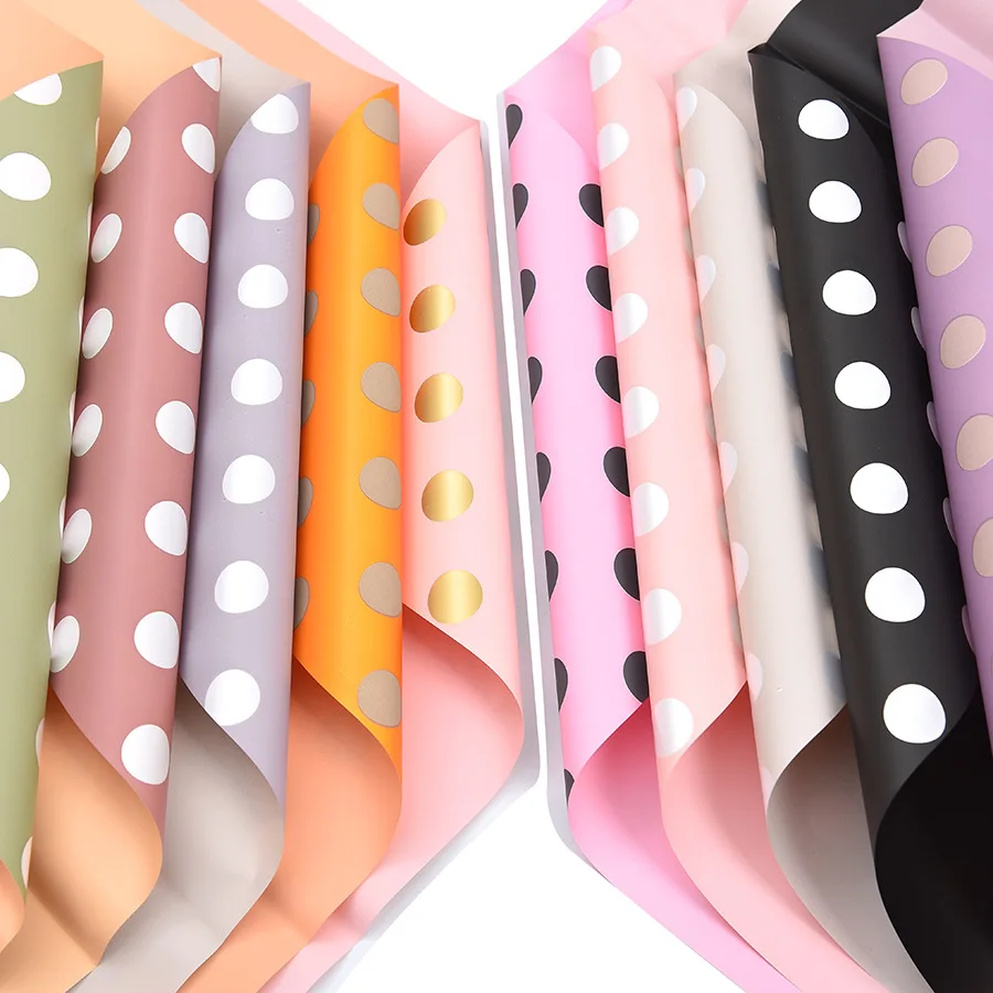 20sheets Bag 50*70cm Korean Fashionable Eco Friendly Luxury Papel Para Envolver Flores Gift Flower Wrapping Paper  Golden Edge