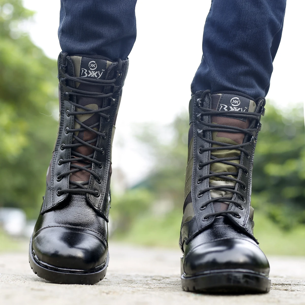 OEM  AVAILABLE Durable And Pure Leather High Ankle Army Boots For Men