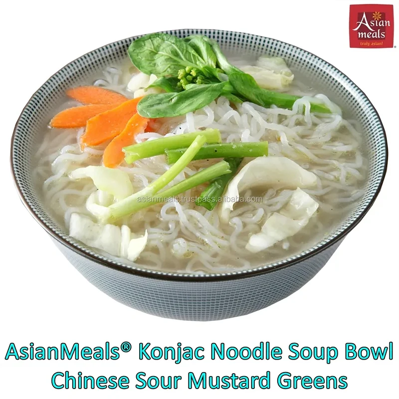 Factory Wholesale Delicious Konjac Instant Noodle Soup Bowl with Sour Mustard Greens Classic and Wholesome
