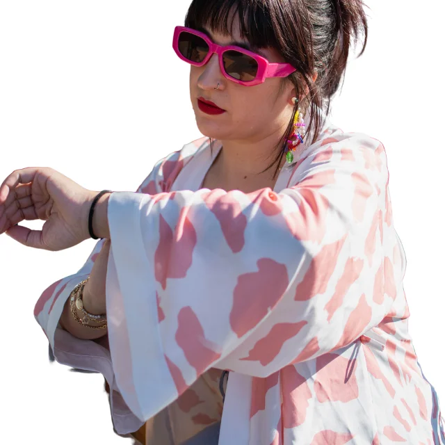 Handcrafted pink Cotton kimono for women Italian design made in Italy italian design sustainable
