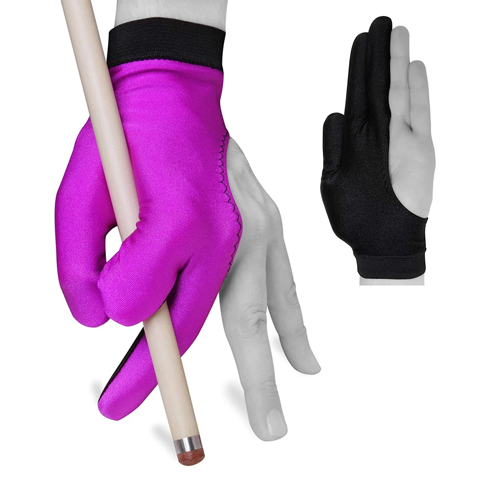 Pool Gloves Professional Player Three Finger Left Elastic Cue Stretchable Hand Protection Shooter Sport Snooker Billiard Gloves