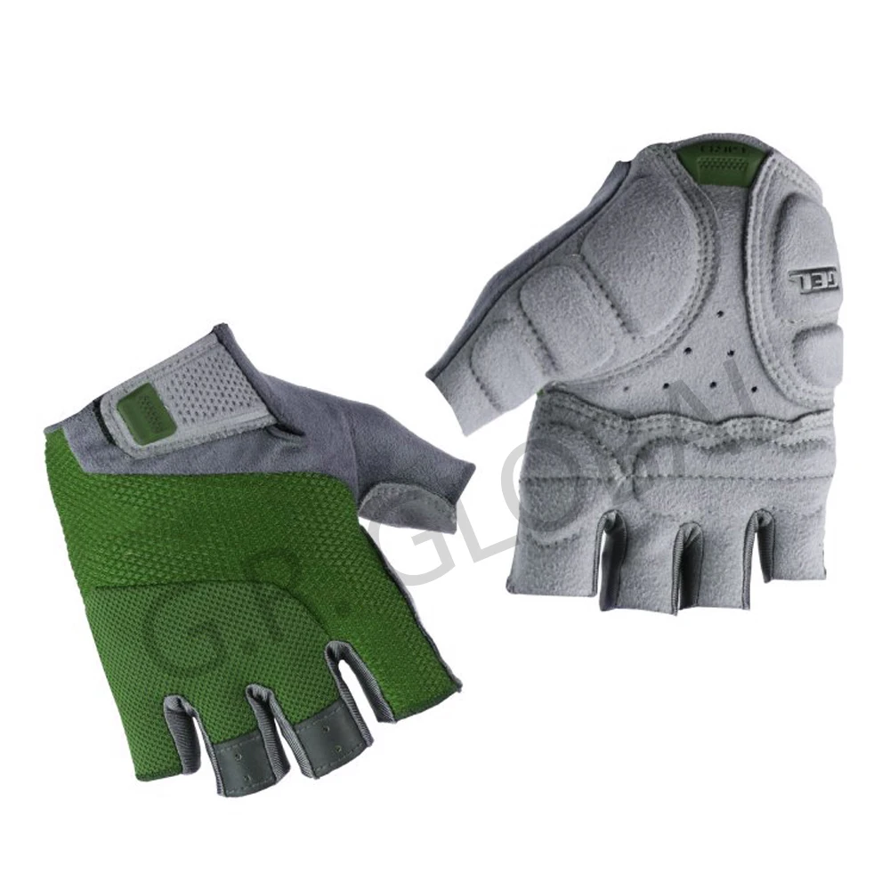 Customizable Design Gel Padded Gloves Half Finger Motor Cycling Motocross MTB XC BMX Downhill ATV Gloves