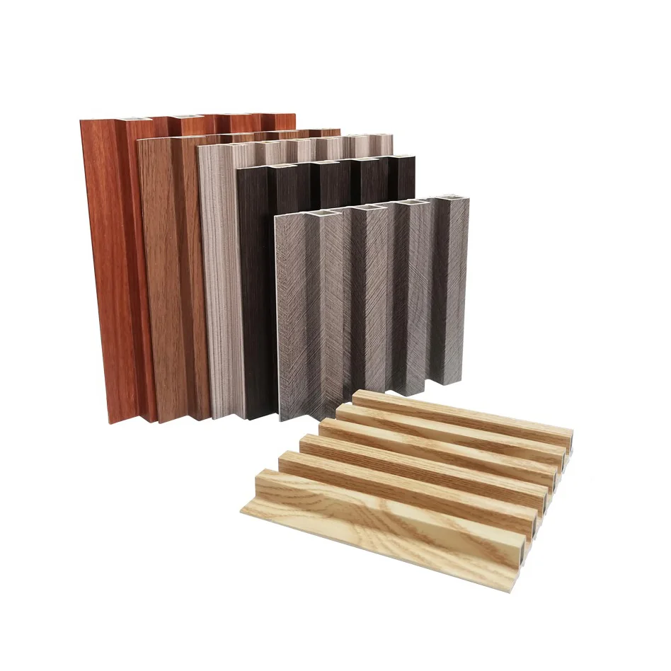 Indoor Wood Plastic Composite WPC Flat Panel Plastic Composite WPC Coating Cladding WPC Ceiling Panel Soundproof Bamboo Fiber Gr