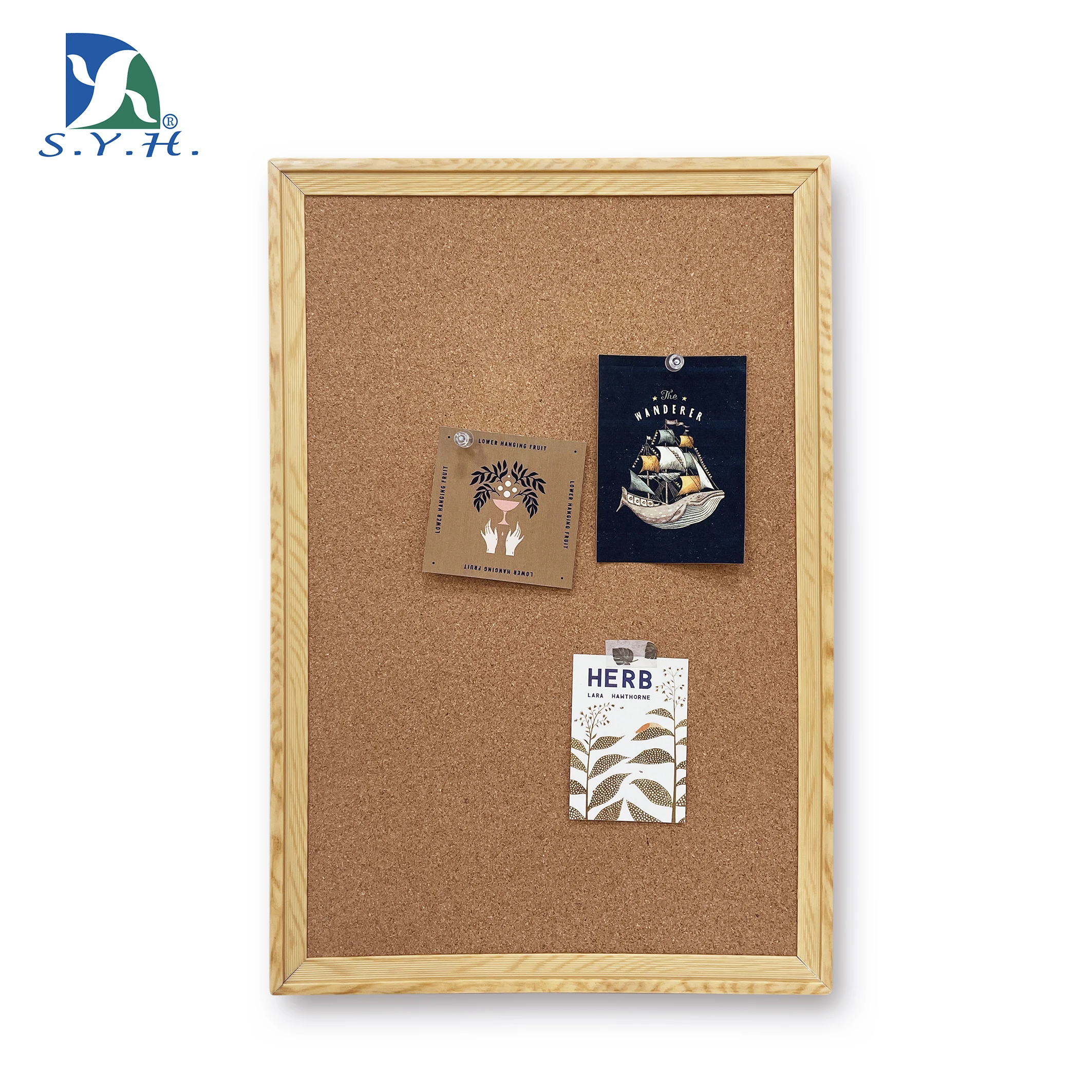High density cork surface nature cork board push pin bulletin notice board