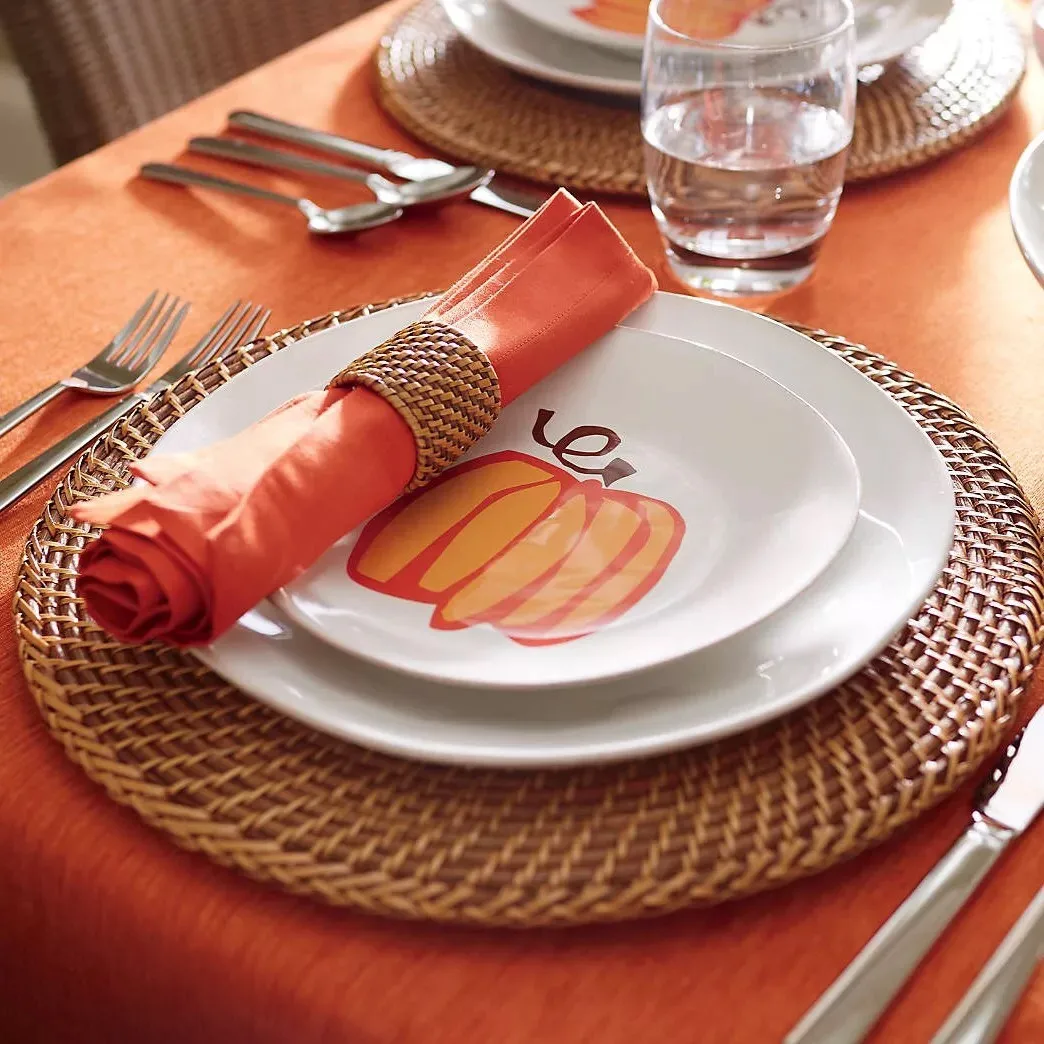 Amazon Best Selling Round Rattan Charger Placemat Table Mat Shaped Bamboo Dining Table Accessories & Decoration Made In Vietnam