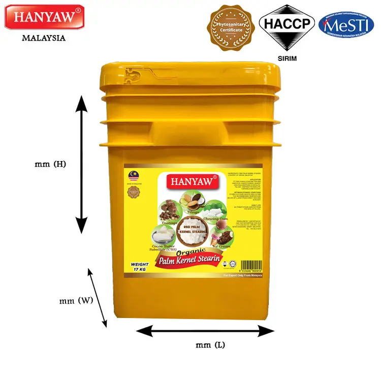 [Malaysia] Fast Shipping + Phytosanitary Certified Hanyaw Brand Palm Kernel Stearin ( 17kg / Pail )