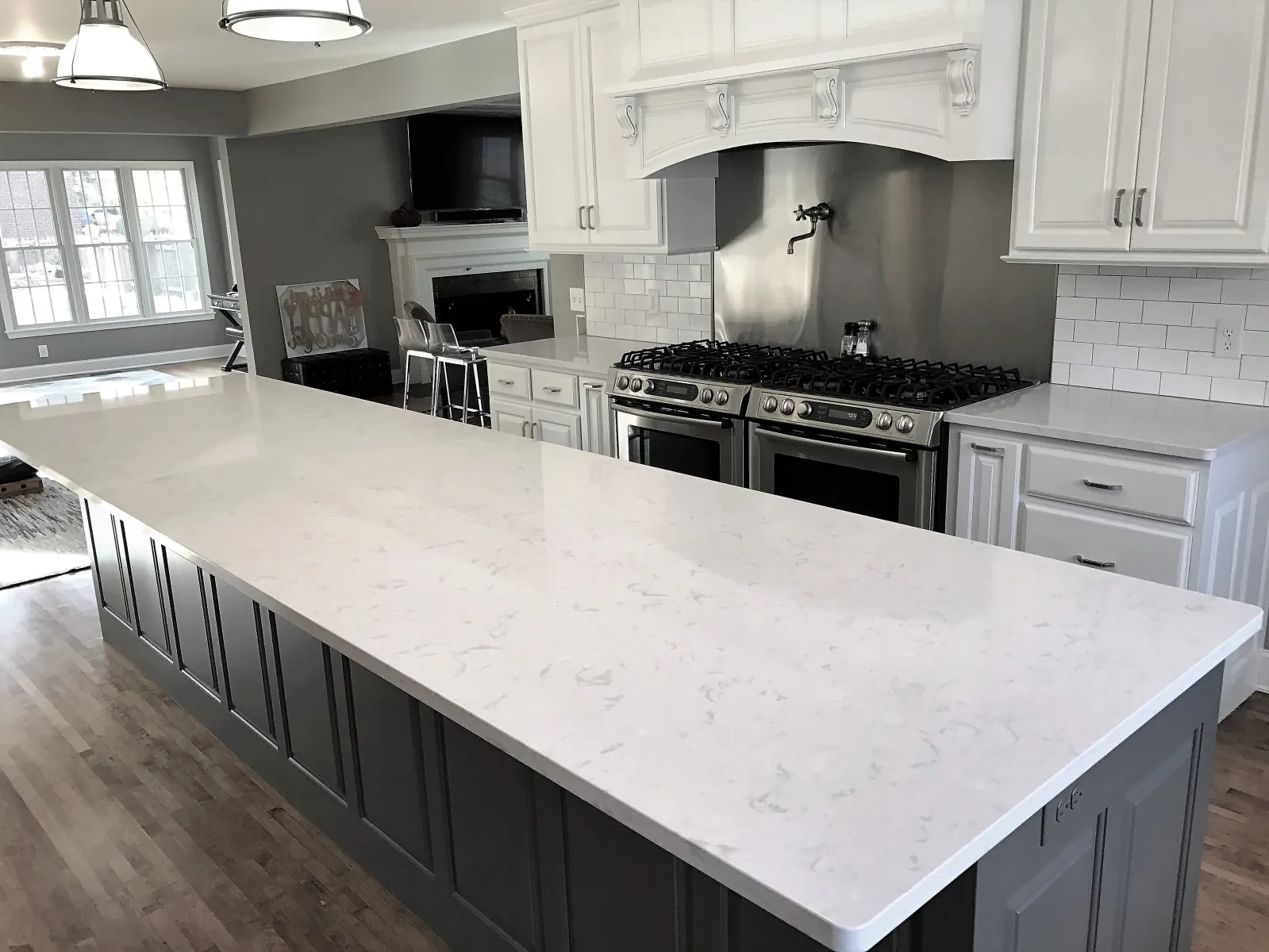 Quartz Stone Tabletop White Home Decor Kitchen Centerpiece Unique Living Room Furniture Kitchen Dining Table Unique Counter Top