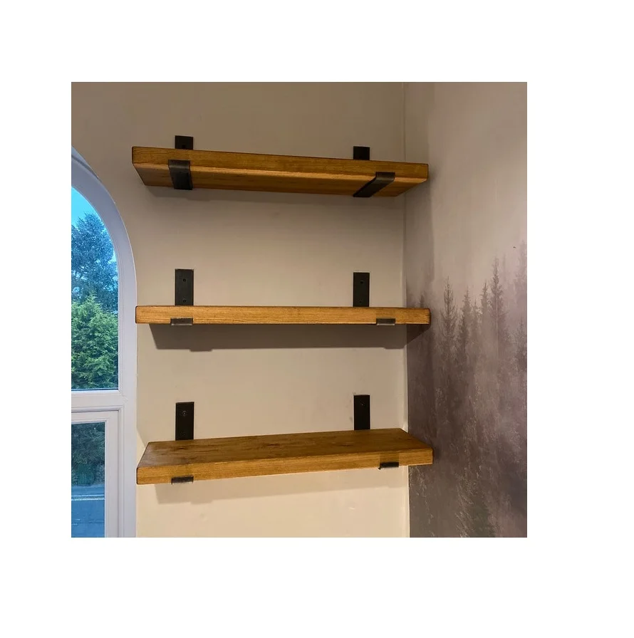 HIGH QUALITY  Shelf Brackets simple and stylish multi functional wooden wall shelf for living room and bedroom IMPERIAL CRAFT