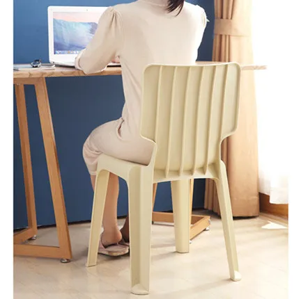 Plastic modern minimalist dinner chair  Nordic thickened dining chair leisure creative adult backrest chair