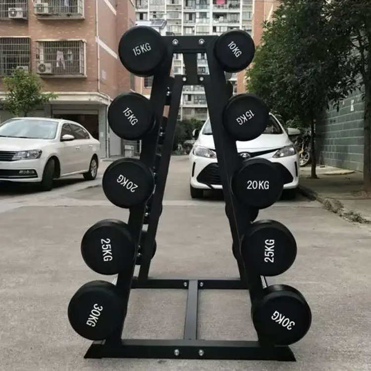 Langle Custom Carbon Steel Bar Pieces Fixed Storage Rack One side Curved Straight Barbell Fitness Equipment Storage Rack